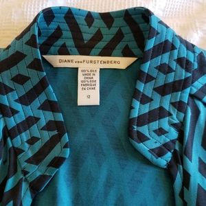 Diane Von Furstenberg Silk Wrap Dress Size 12